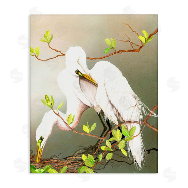 stupell industries Christine Reichow | Gazing Egrets on Branch Wall Art