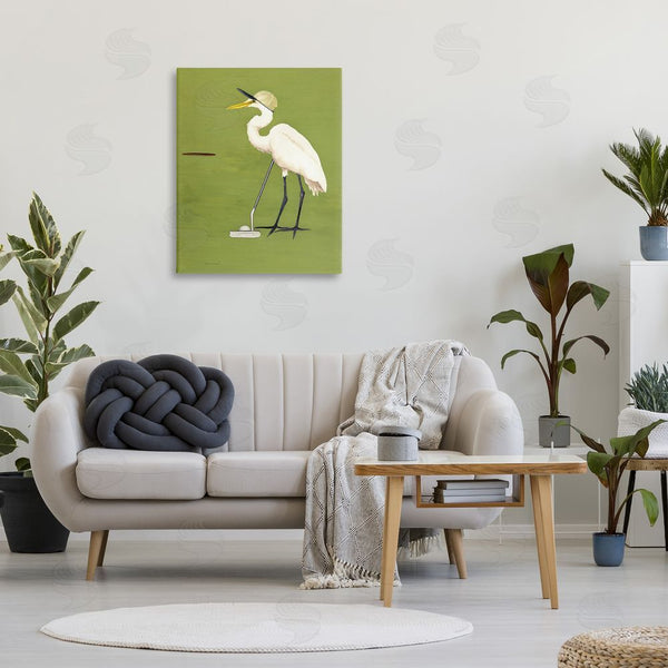 Stupell Industries Christine Reichow | Golfing Heron Bird Wall Art