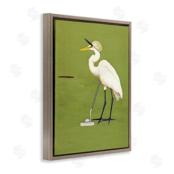 Stupell Industries Christine Reichow | Golfing Heron Bird Wall Art
