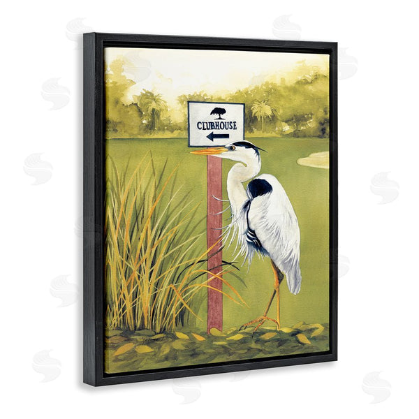 Stupell Industries Christine Reichow | Heron & Clubhouse Sign Wall Art