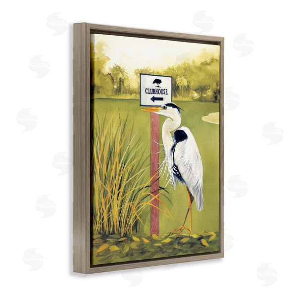 Stupell Industries Christine Reichow | Heron & Clubhouse Sign Wall Art