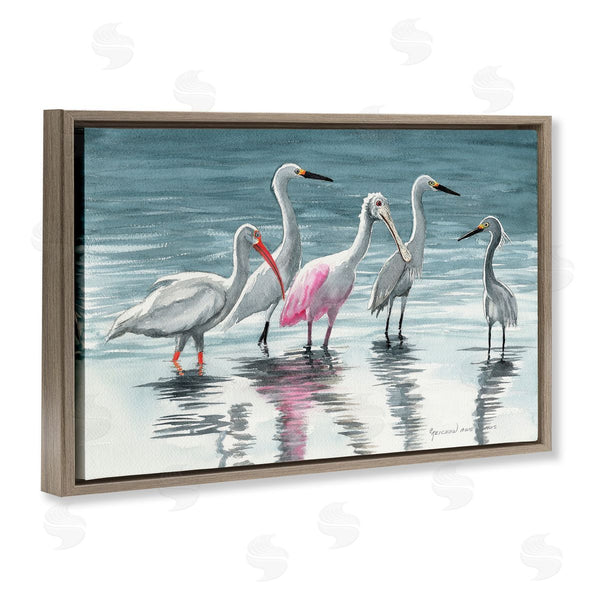 Stupell Industries Christine Reichow | Herons Stepping In Shore