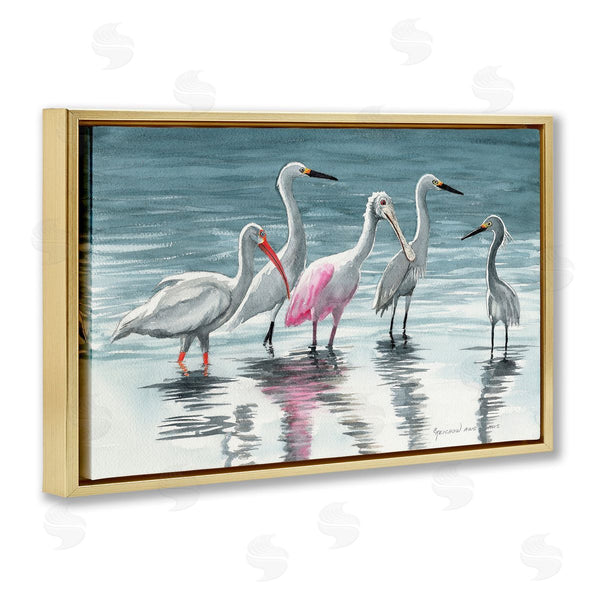 Stupell Industries Christine Reichow | Herons Stepping In Shore