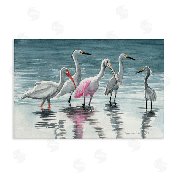 stupell industries Christine Reichow | Herons Stepping in Shore