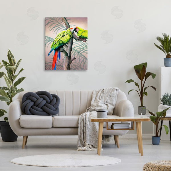 Stupell Industries Christine Reichow | Parrots Playing On Branch Wall Art