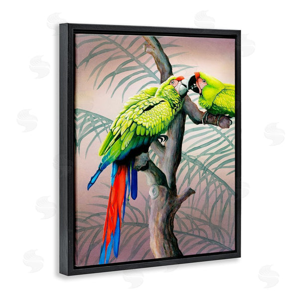Stupell Industries Christine Reichow | Parrots Playing On Branch Wall Art