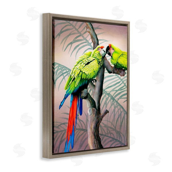 Stupell Industries Christine Reichow | Parrots Playing On Branch Wall Art