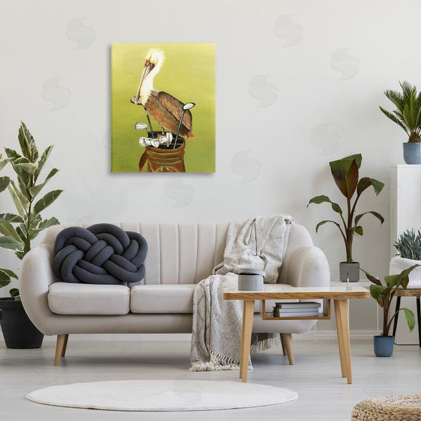 Stupell Industries Christine Reichow | Pelican On Golf Clubs Wall Art