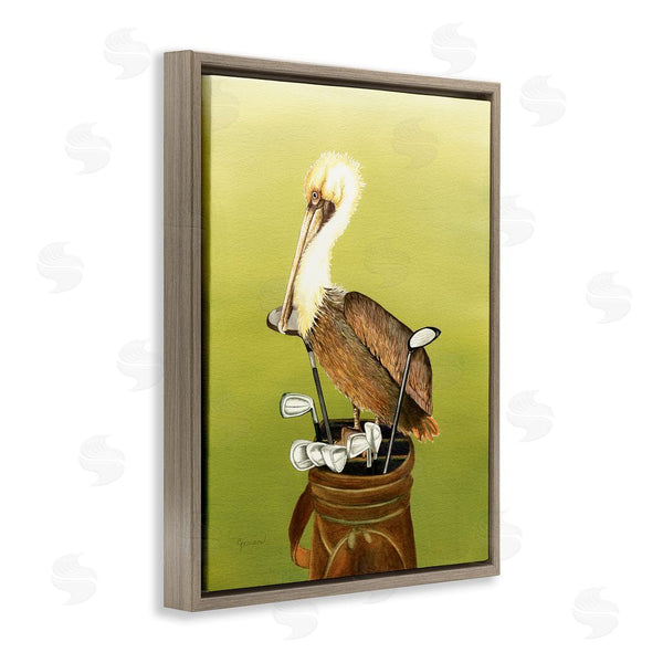 Stupell Industries Christine Reichow | Pelican On Golf Clubs Wall Art