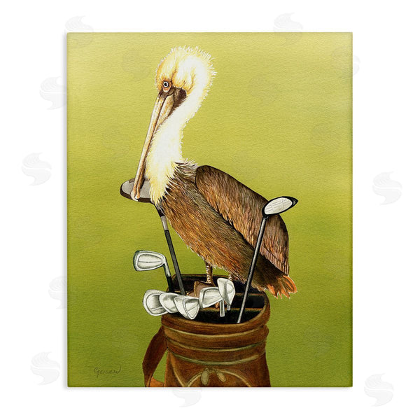 stupell industries Christine Reichow | Pelican on Golf Clubs Wall Art