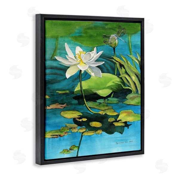 Stupell Industries Christine Reichow | Pond Lotus & Dragonfly Wall Art