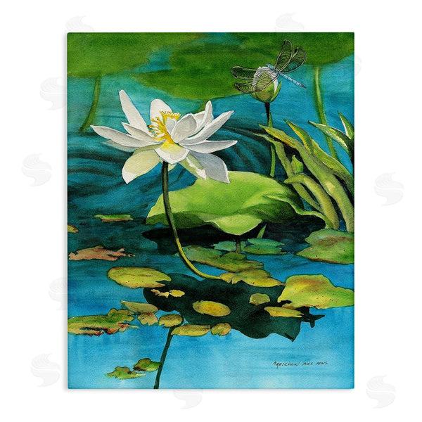 stupell industries Christine Reichow | Pond Lotus & Dragonfly Wall Art