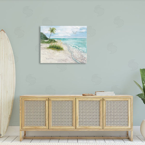 Stupell Industries Christine Reichow | Seagulls Over Tropical Beach Wall Art