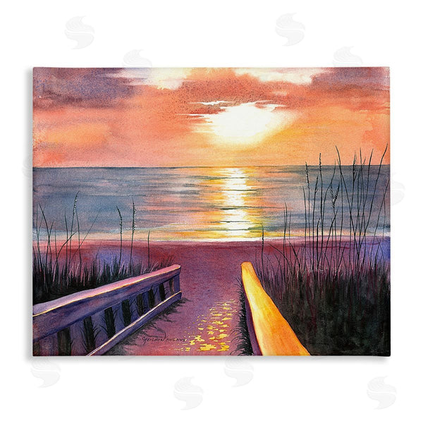 stupell industries Christine Reichow | Sunlit Beach Pathway Wall Art