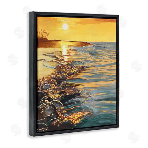Stupell Industries Christine Reichow | Sunset Over Beach Ripples Wall Art