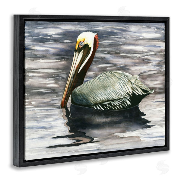 Stupell Industries Christine Reichow | Swimming Nautical Pelican Wall Art