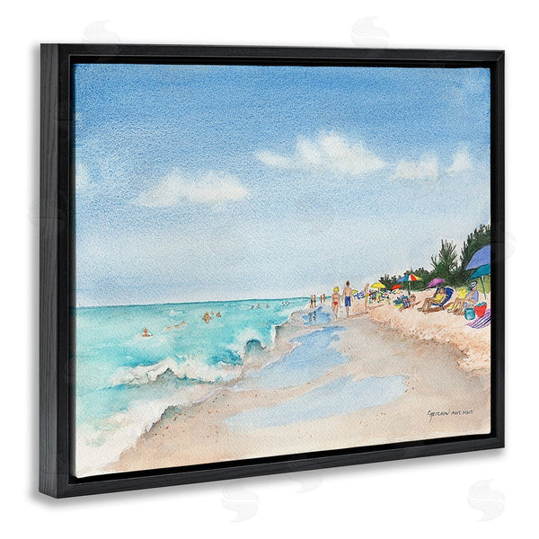 Stupell Industries Christine Reichow | Traditional Beachgoers View Wall Art