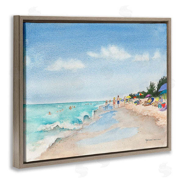 Stupell Industries Christine Reichow | Traditional Beachgoers View Wall Art