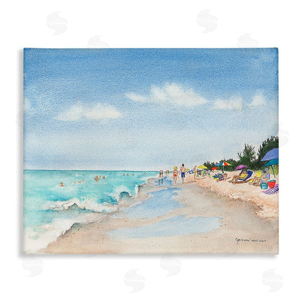 stupell industries Christine Reichow | Traditional Beachgoers View Wall Art