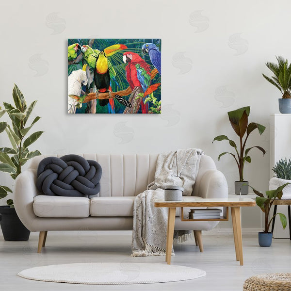 Stupell Industries Christine Reichow | Tropical Rainforest Birds Wall Art