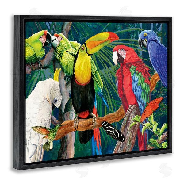 Stupell Industries Christine Reichow | Tropical Rainforest Birds Wall Art