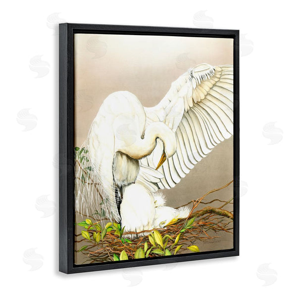 Stupell Industries Christine Reichow | White Bird & Nest Wall Art