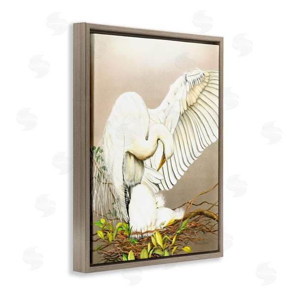Stupell Industries Christine Reichow | White Bird & Nest Wall Art