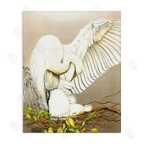 stupell industries Christine Reichow | White Bird & Nest Wall Art