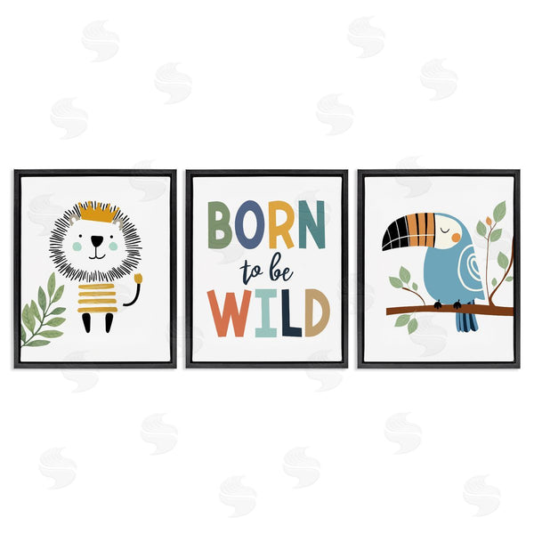 Stupell Industries Christine Simpson Art | Born To Be Wild With Animals Wall Art