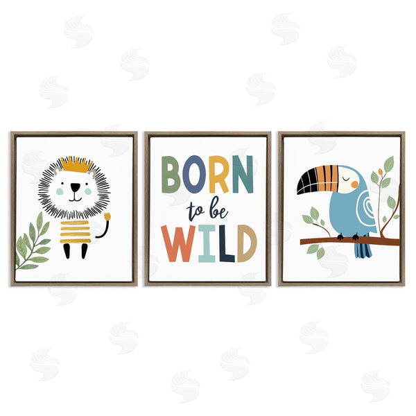 Stupell Industries Christine Simpson Art | Born To Be Wild With Animals Wall Art