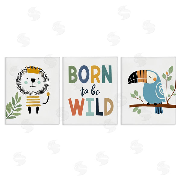 stupell industries Christine Simpson Art | Born to Be Wild with Animals Wall Art