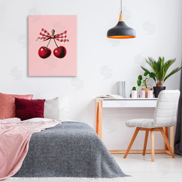 Stupell Industries Christine Simpson Art | Cherries With Gingham Bow Wall Art