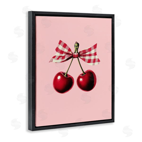 Stupell Industries Christine Simpson Art | Cherries With Gingham Bow Wall Art