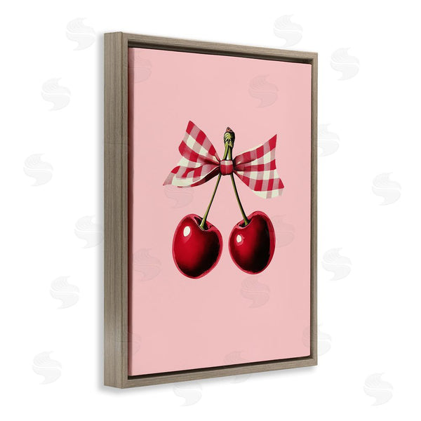 Stupell Industries Christine Simpson Art | Cherries With Gingham Bow Wall Art