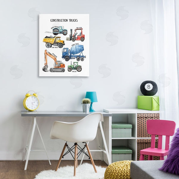 Stupell Industries Christine Simpson Art | Construction Trucks Machinery Wall Art