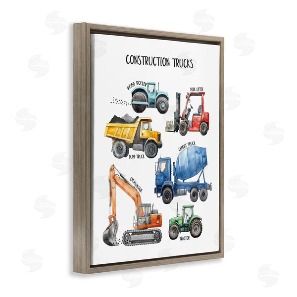 Stupell Industries Christine Simpson Art | Construction Trucks Machinery Wall Art
