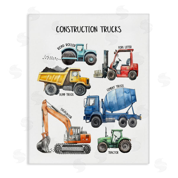 stupell industries Christine Simpson Art | Construction Trucks Machinery Wall Art