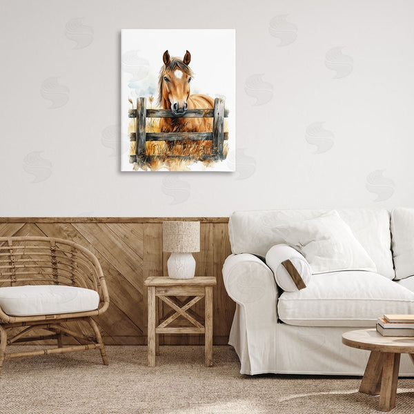 Stupell Industries Christine Simpson Art | Cowboy's Horse & Fence Wall Art
