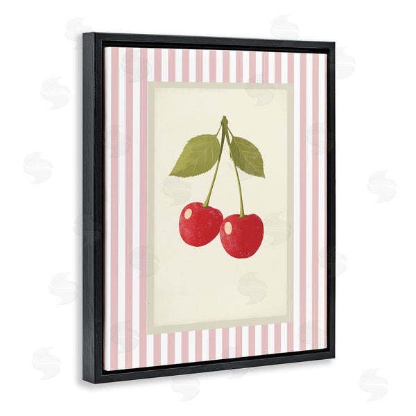 Stupell Industries Christine Simpson Art | Delicate Cherries On Stripes Wall Art