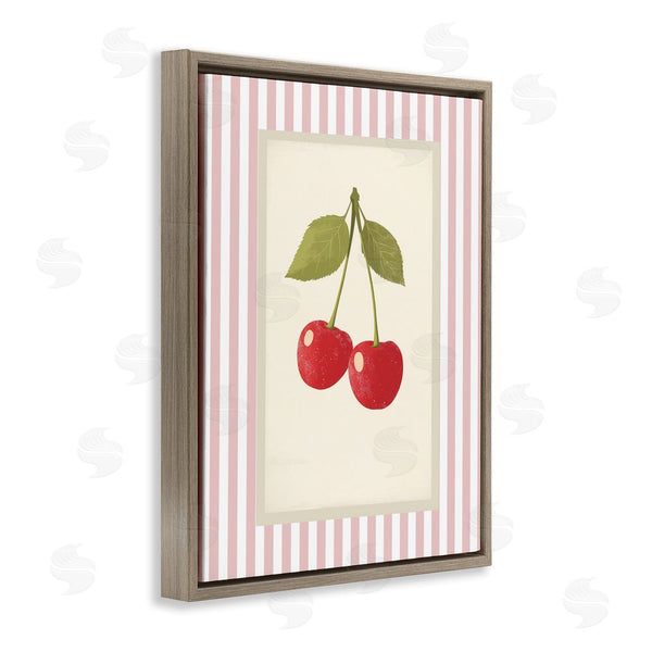 Stupell Industries Christine Simpson Art | Delicate Cherries On Stripes Wall Art