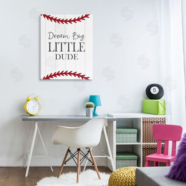 Stupell Industries Christine Simpson Art | Dream Big Baseball Motivation Wall Art