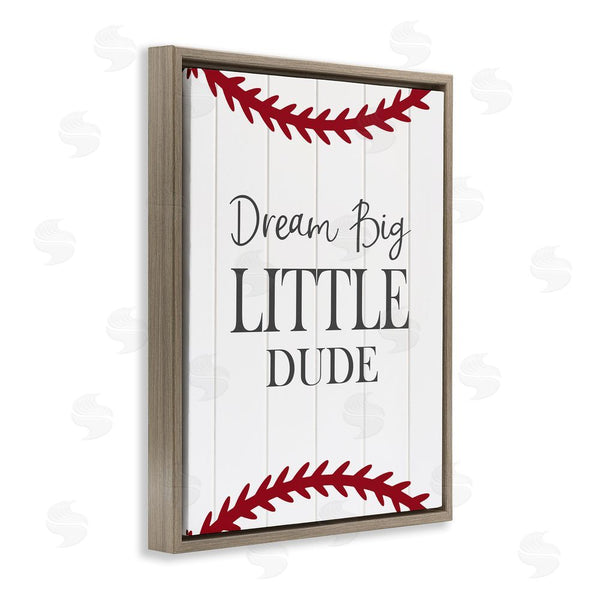 Stupell Industries Christine Simpson Art | Dream Big Baseball Motivation Wall Art