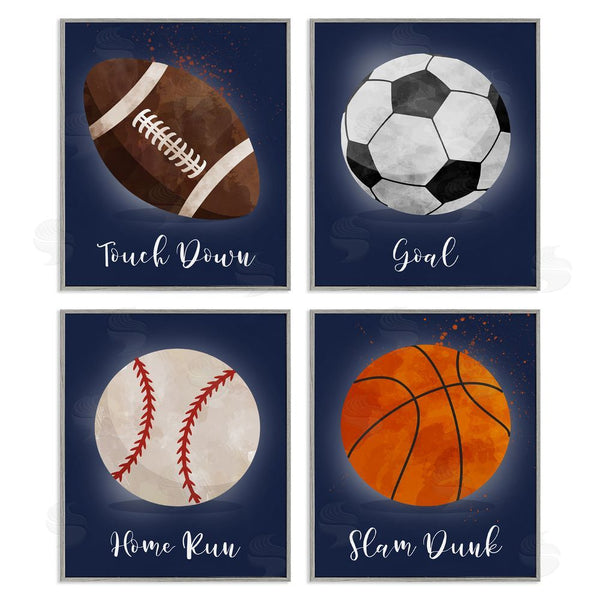 Stupell Industries Christine Simpson Art | Game On Sports Goals Wall Art