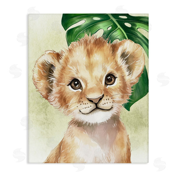 stupell industries Christine Simpson Art | Jungle Friends Baby Lion