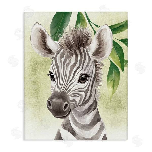 stupell industries Christine Simpson Art | Jungle Friends Baby Zebra