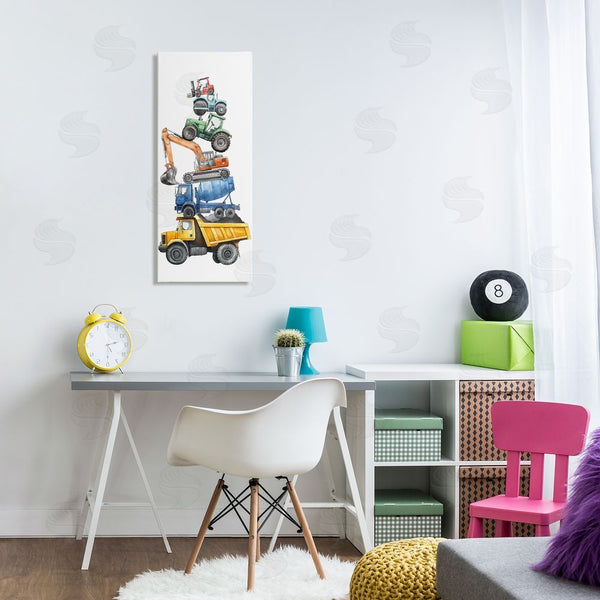 Stupell Industries Christine Simpson Art | Keep Moving Construction Stack Wall Art