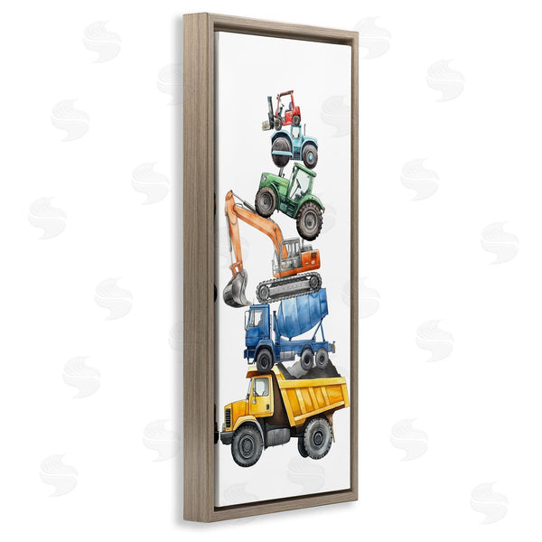 Stupell Industries Christine Simpson Art | Keep Moving Construction Stack Wall Art