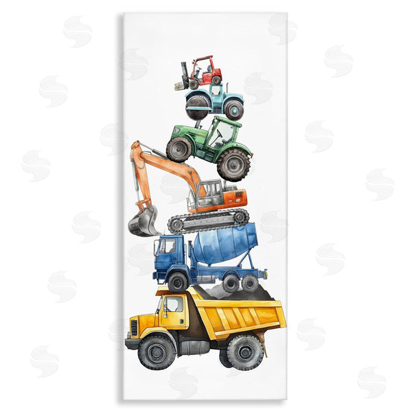 stupell industries Christine Simpson Art | Keep Moving Construction Stack Wall Art