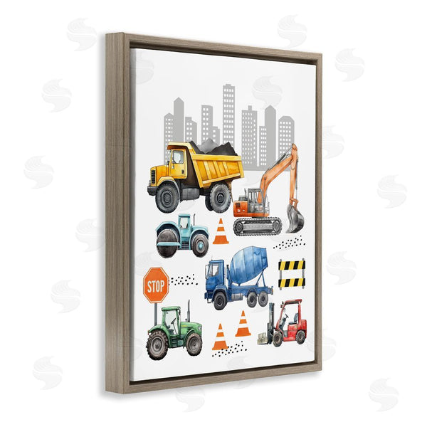 Stupell Industries Christine Simpson Art | Keep Moving Construction Vehicles Wall Art