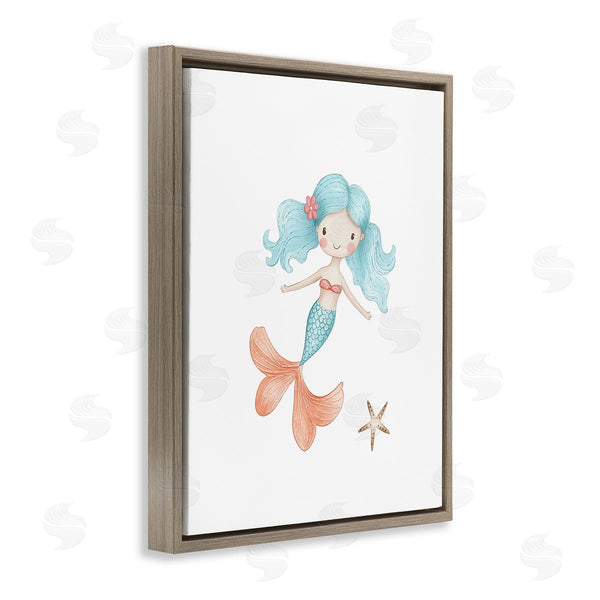 Stupell Industries Christine Simpson Art | Mermaid's Adventure With Starfish Wall Art